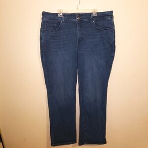 Lane Bryant Size 24 High Rise Slim Straight Tighter Tummy Jeans
